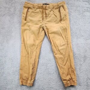 Akademiks Zipper Pocket, Drawstring Pants - Men's Size XL‎ - Light Brown/Tan